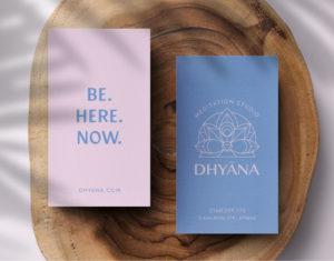 meditation studio branding sunset colors for energy flow serenity