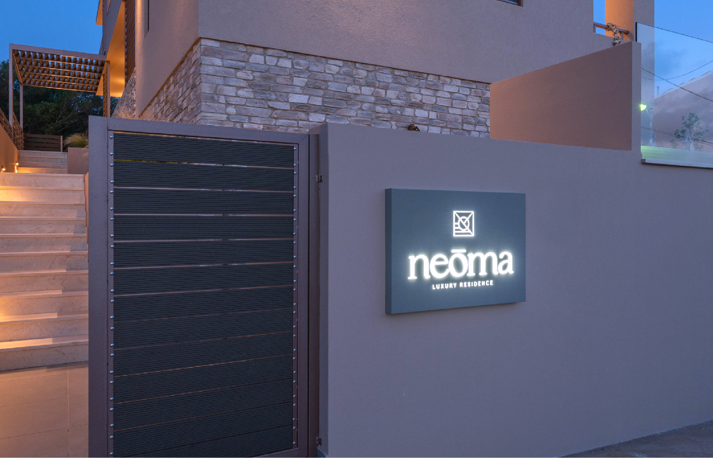 neoma luxury residence boutique hotel logo design branding