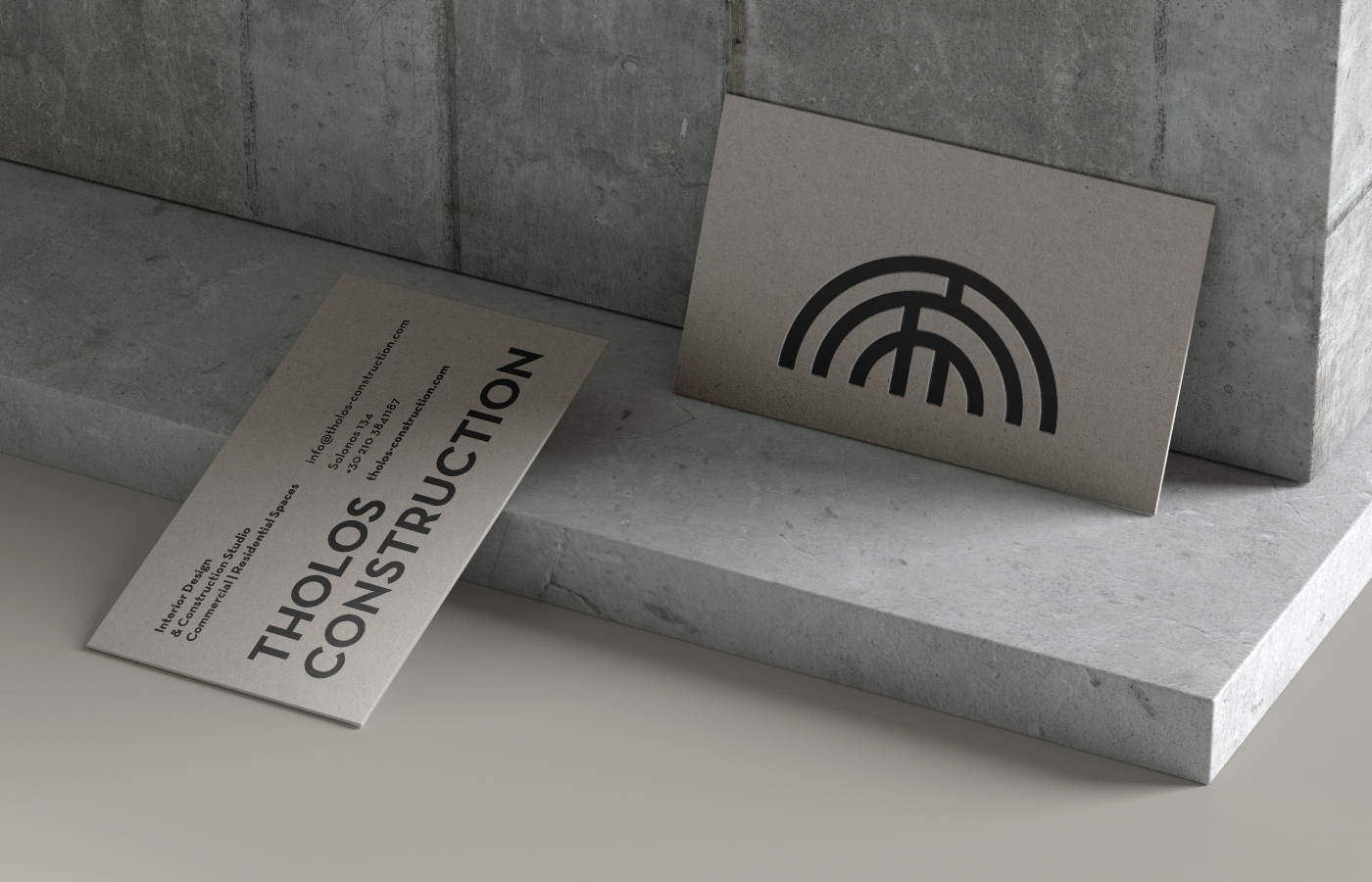 tholos construction architecture interior exterior design branding logo