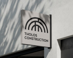 tholos construction architecture interior exterior design branding logo