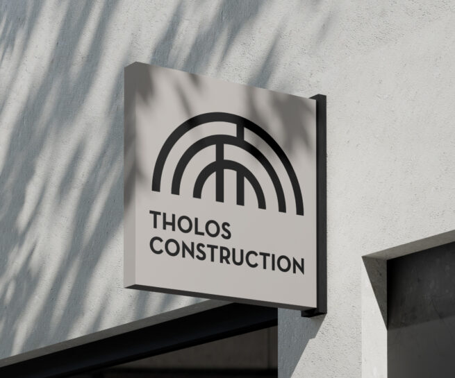 tholos construction architecture interior exterior design branding logo