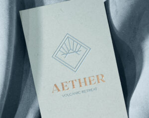 aether volcanique boutique hotel branding